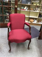 Red Office Queen Ann Arm Chair