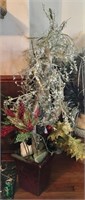 60" TALL CRYSTAL FIGURAL TREE IN PLANTER  - HEAVY