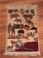 AFRICAN?  FRINGED AREA RUG