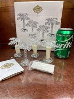 SHANNON CRYSTAL bY GODINGER PALM TREE CARD HOLDERS