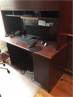 COMPUTER DESK AND ROLLING OFFICE CHAIR Hall