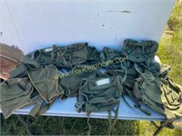 Assorted army canvas field packs
