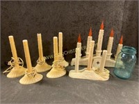 Vintage holiday window candles