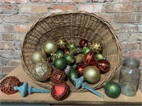 Large Laundry Basket of Ornaments