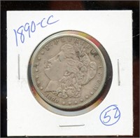 Morgan Silver Dollar 1890 CC