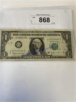 $1 1963B G FEDERAL RESERVE NOTE