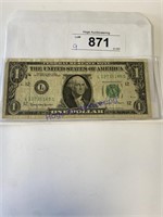 $1 1963B L FEDERAL RESERVE NOTE