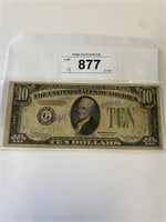 $10 1934 G FEDERAL RESERVE NOTE