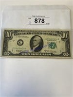 $10 1969A G FEDERAL RESERVE NOTE