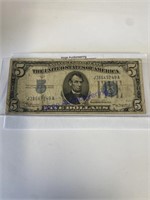 $5 1934A SILVER CERTIFICATE