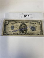 $5 1934D SILVER CERTIFICATE