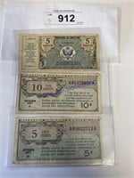 MILITARY PAYMNET CERTIFICATES 5 & 10 CENT