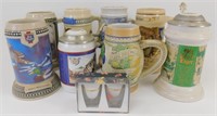 ** 8 Old Style Collector Steins
