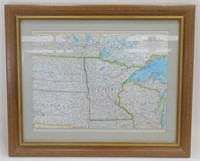 * Vintage Map of Northern Great Lakes Region