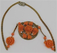 Vintage Rose Necklace