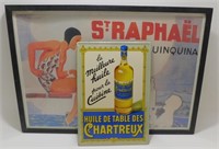 * Lot of Saint Raphael and French Liquor Signs