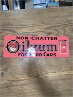 OILZUM TIN SIGN-APPROX  6.5"TX18"L