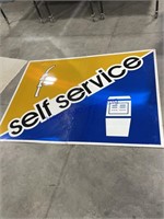 SELF SERVICE- 2PC METAL SIGN- EACH SHEET APPROX