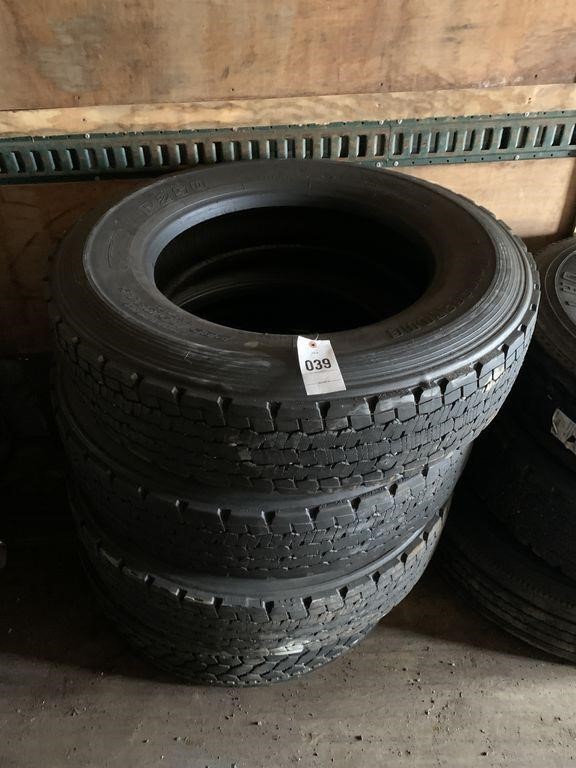 4) Tires 285/75R24.5 -1 Steel Rim | Ken Geyer Auction Companies