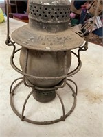 Vintage MOPAC safety first clear railroad lantern