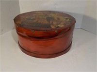 Vintage wood Hat Box