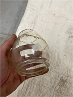 Railroad Lantern Globe Clear USA. Cracked