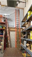 Two extendable ladders