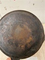 Wagner ware cast iron skillet 3x5 for reference