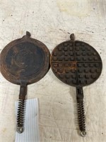 Wards cast iron waffle maker