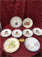 Bavarian, Norman Rockwell, Adams Pottery plates