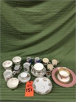 German & English Assorted Cups & Saucers