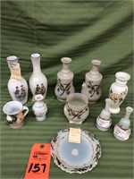 Opalescence Victoria Vases, Bristol Powder Set