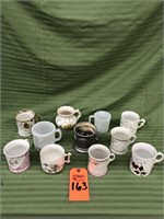 11 Pc. Antique Shaving Mugs