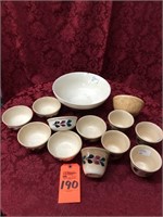 11 pc. Southern Hand Painted Pottery
