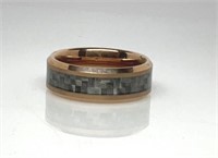 Rose IP & Carbon Fiber Men's Ring