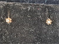 Diamond Earings in 14K; Diamonds Tested