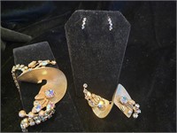 Lia Sophia Earrings & Sparkly Brooch,  Bracelet