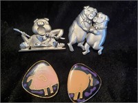 Jonette Jewelry Co. Pig Pins