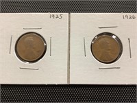 1925 & 1926 Wheat Cents