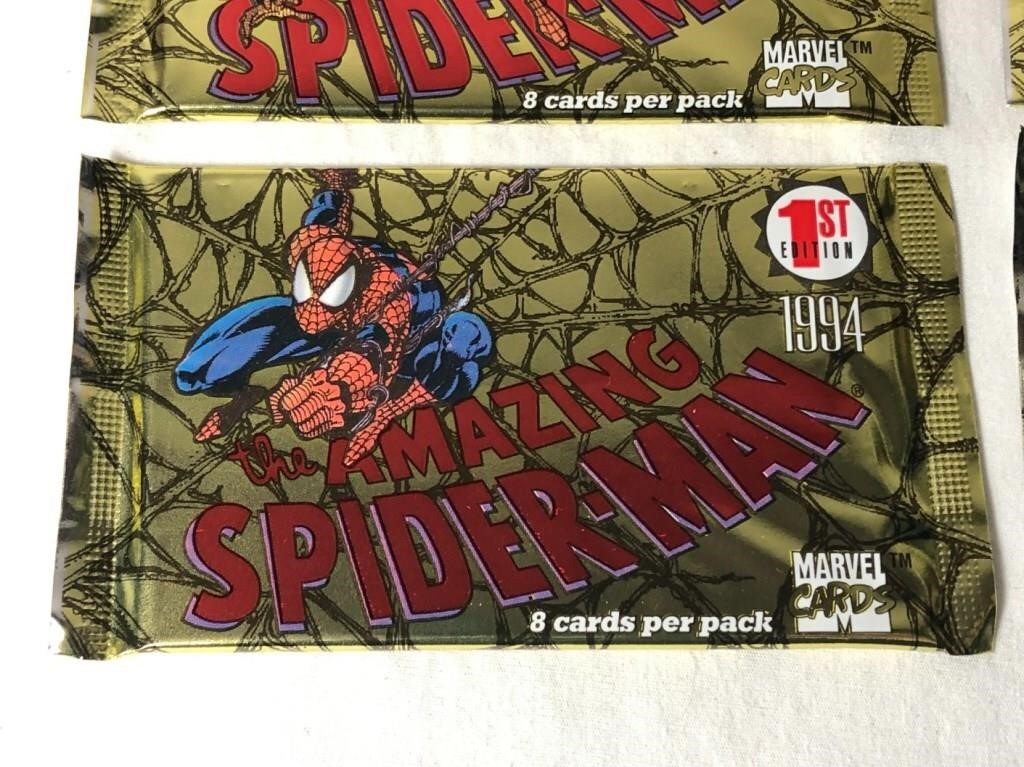 4- 1994 Marvel Spider-Man Unopened Card Packs | Final Lap Thrift Shop