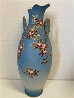 18 1/2” Hand Painted Blue Vase