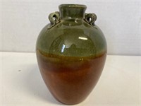 Brown & Green Glazed 5” Vase