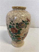 Vintage 5” Enamel Painted Japanese Vase