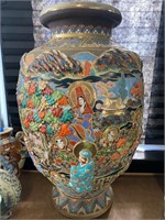 Huge 23 1/2” Marked Satsuma Vase
