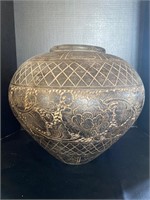 Large Heavy Asian Pottery Vase