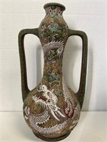 16 1/2” Asian Moriage Dragon Vase