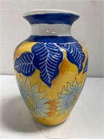 Marked 6” Chinese Sunflower Vase