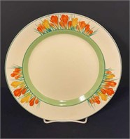 Clarice Cliff Hand Painted Crocus Plate Unmarked