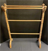 Antique Wood Blanket Rack