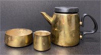 Georg Jensen Danish Modern Brass Tea Set